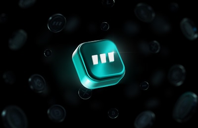 A serene image of a glowing name tag floating amidst digital data streams.