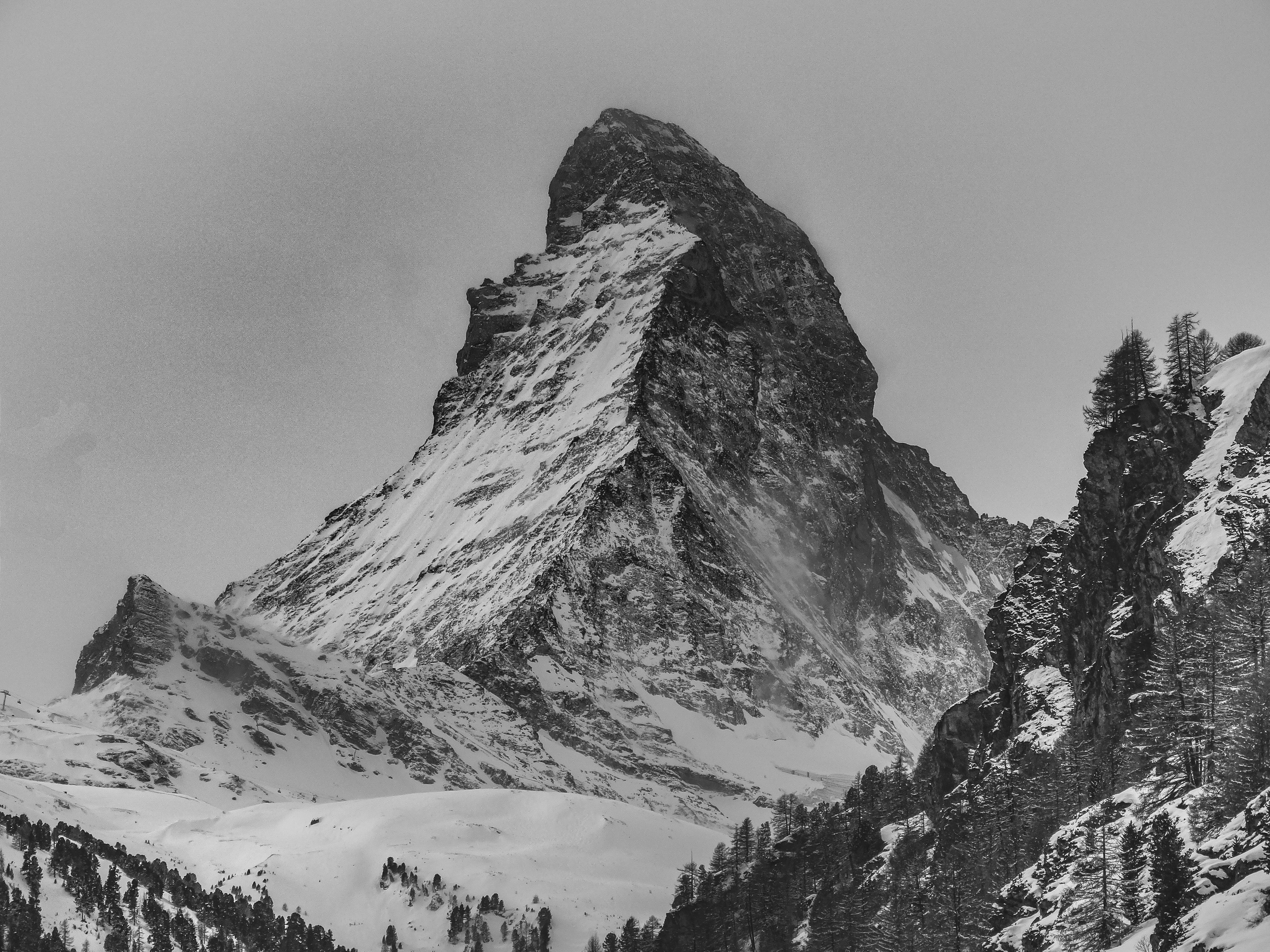 Matterhorn with snow in (Switzerland)
