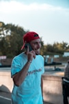 a man talking on a cell phone