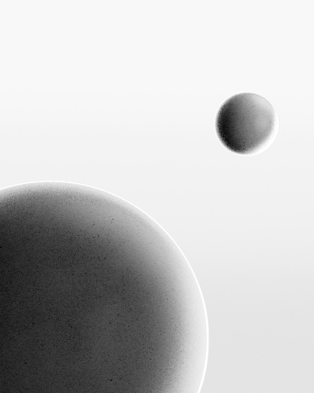 a grey spherical object