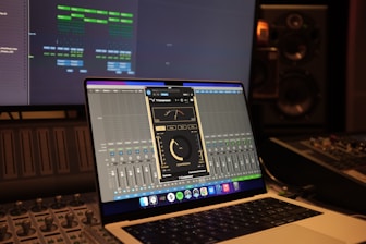 a laptop with a keyboard