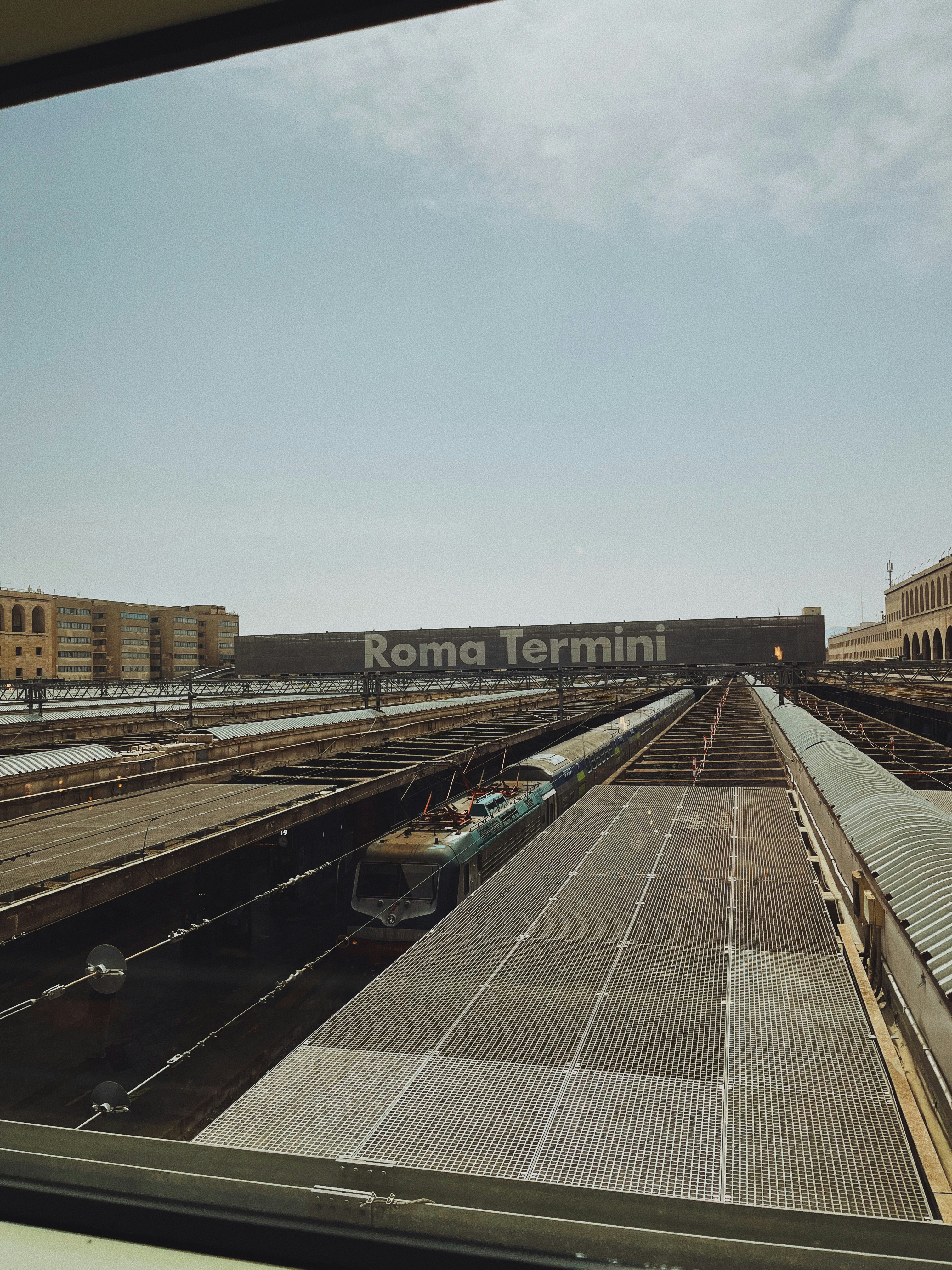 a train on the railway tracks