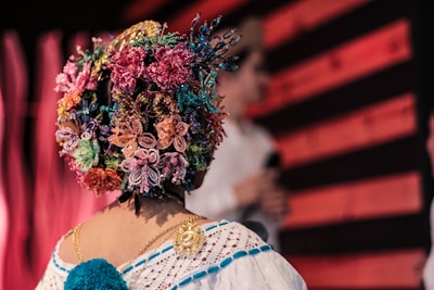 a woman wearing a crown