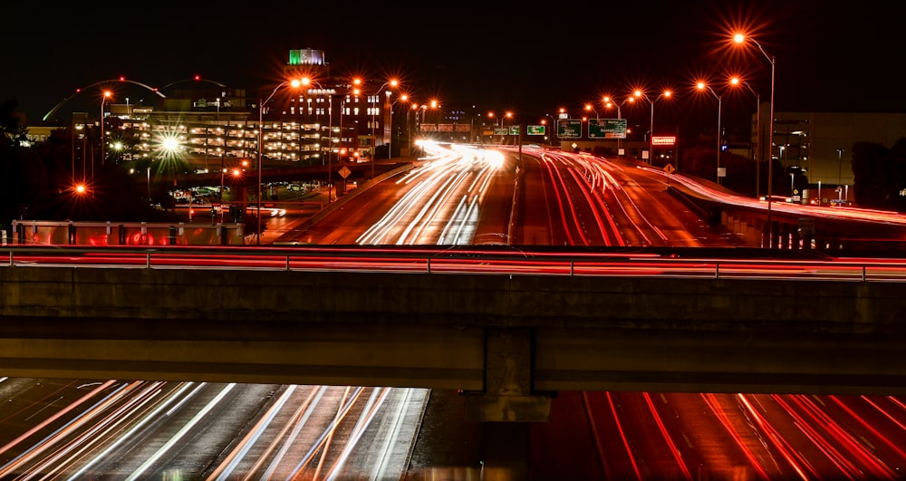 a road with lights on it