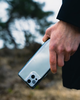 a person holding a cell phone