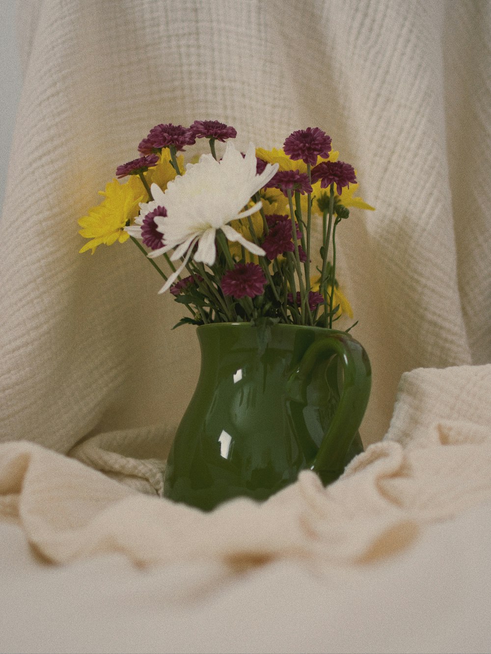 a vase with flowers