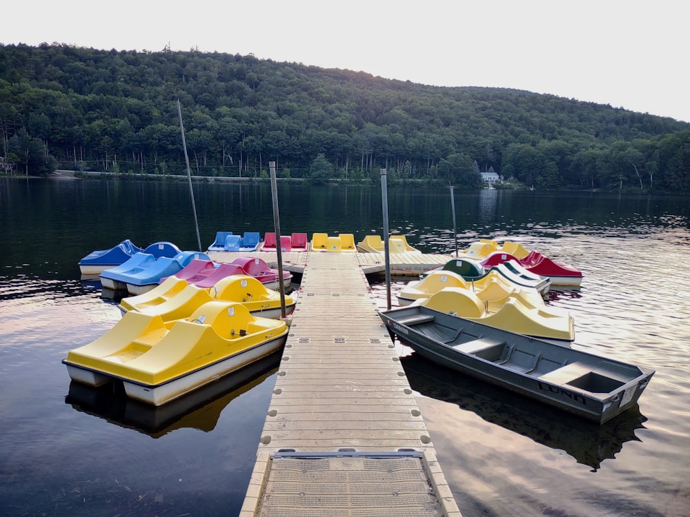 a dock with boats on it