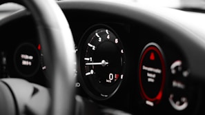 a close up of a car dashboard