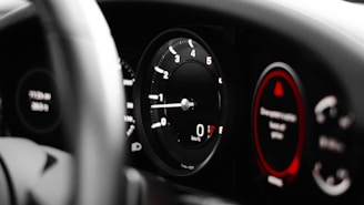 a close up of a car dashboard