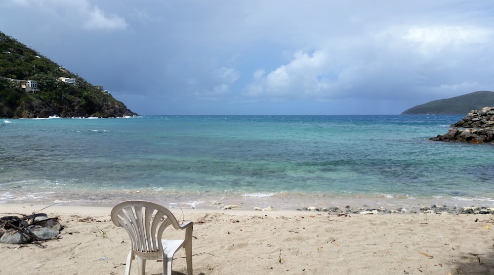 a chair on a beach