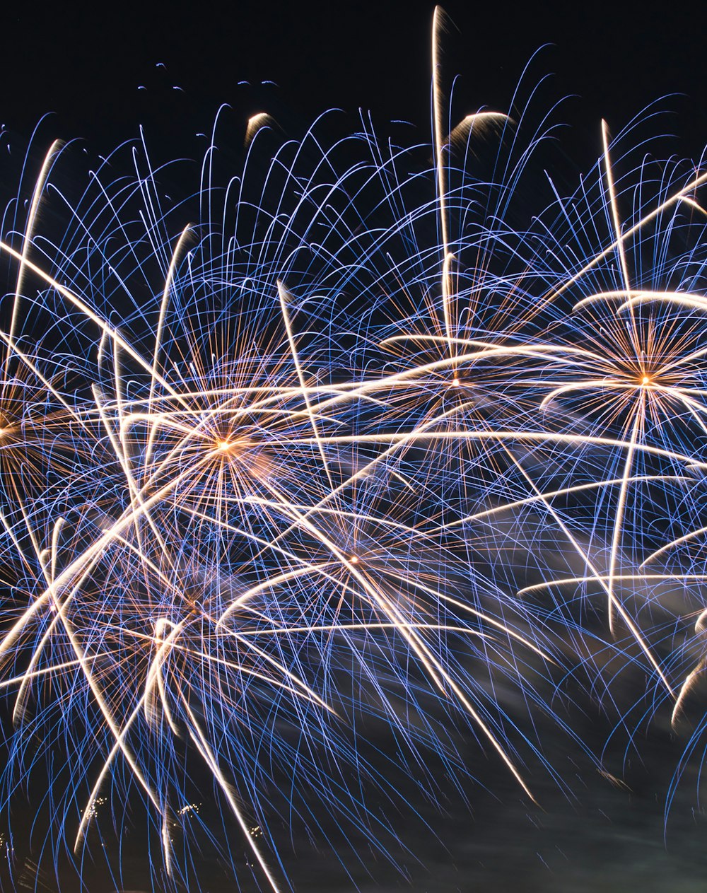 a close up of fireworks