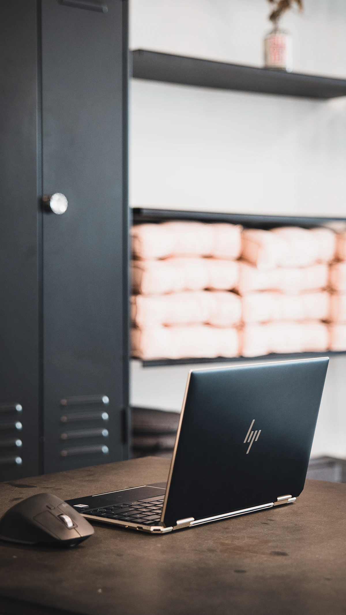 A modern laptop open on a desk
