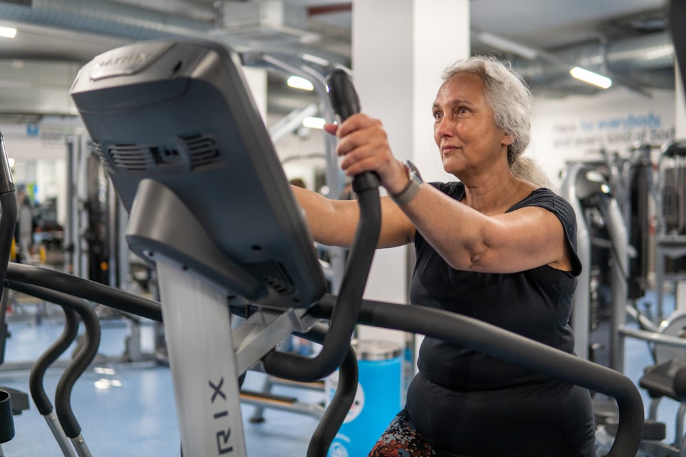 a person working out in a gym