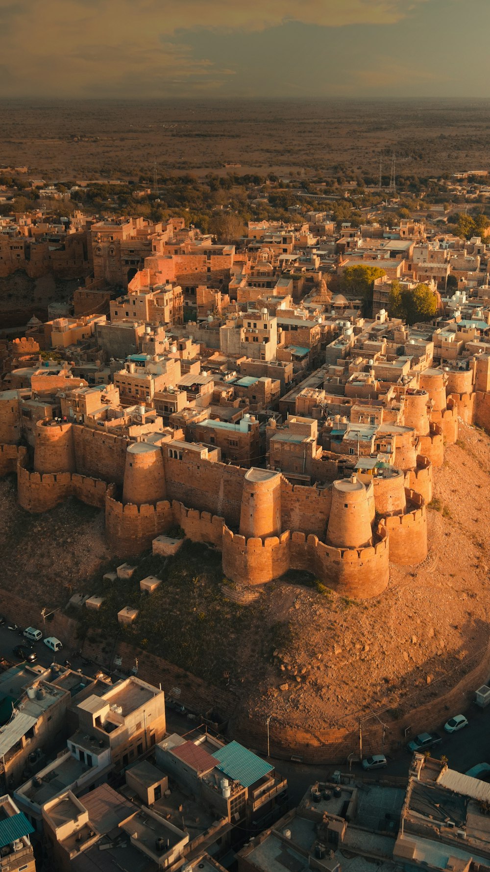 an aerial view of a city