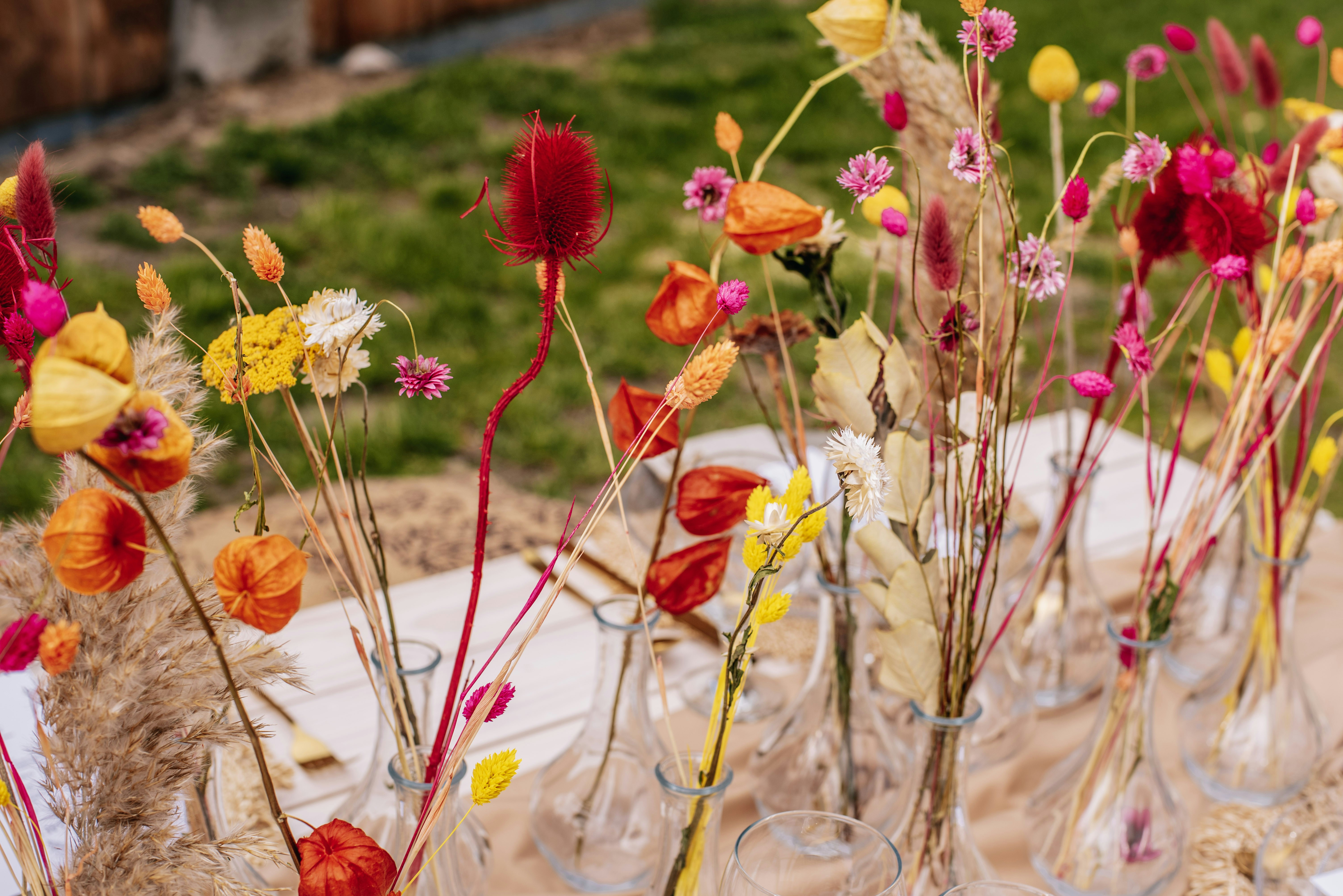 Bohemian floral arrangement