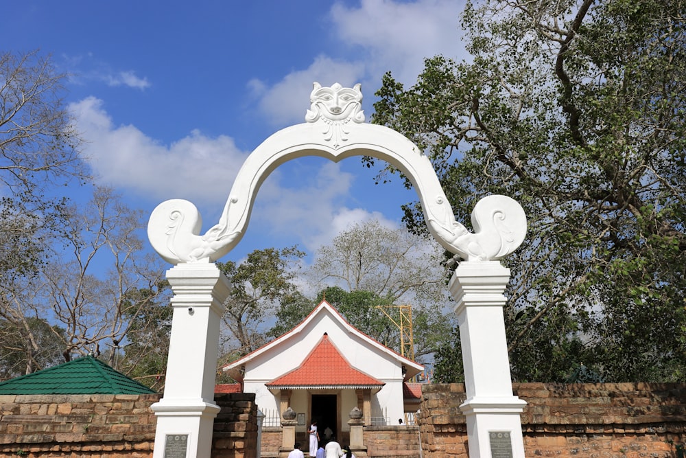 a large white statue