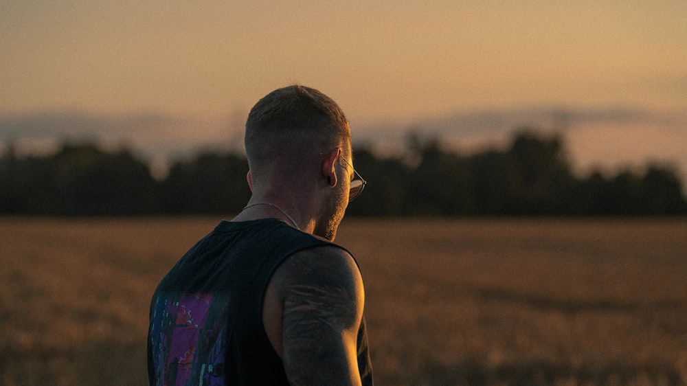 a person standing in a field