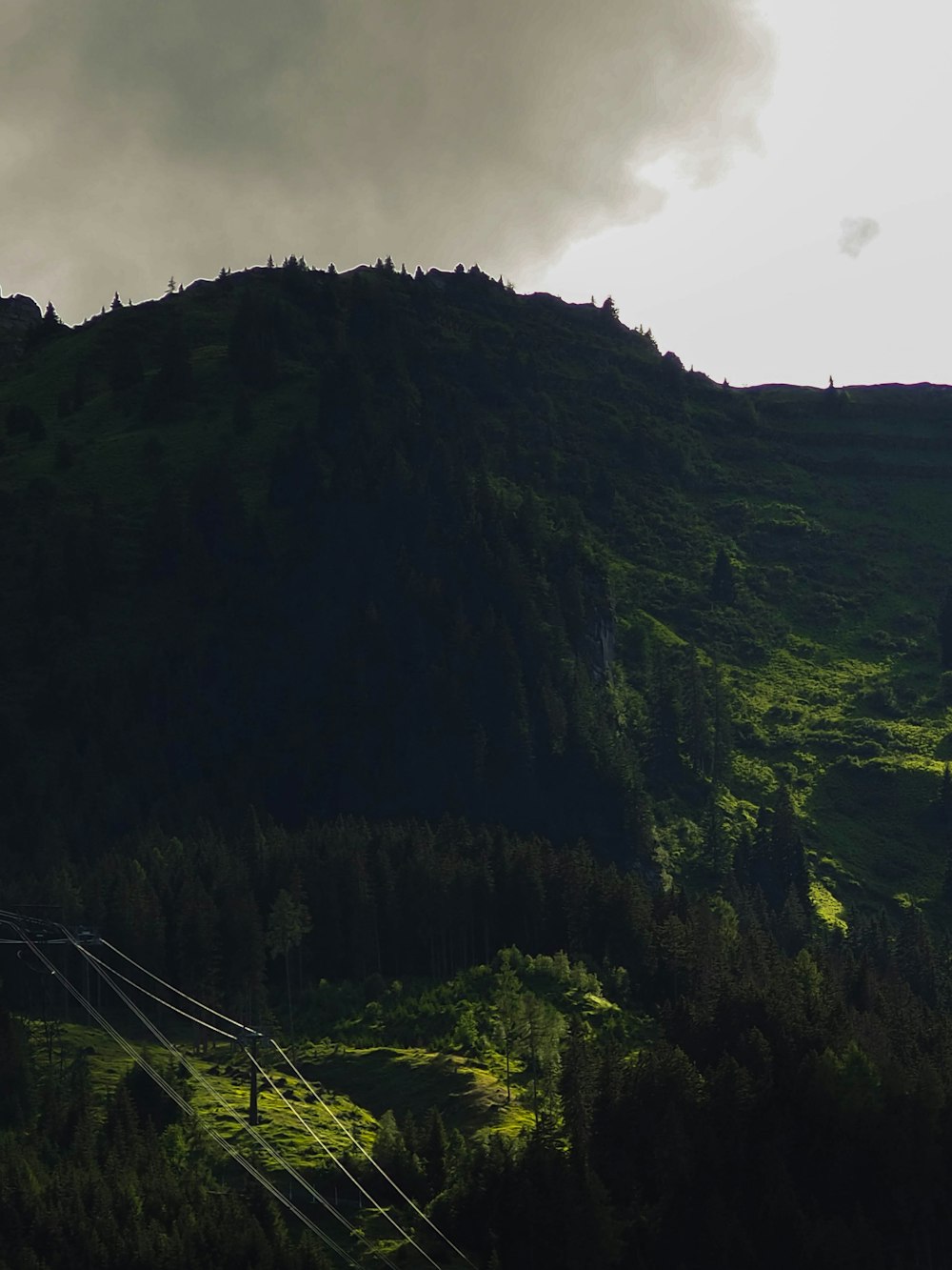 a large green mountain