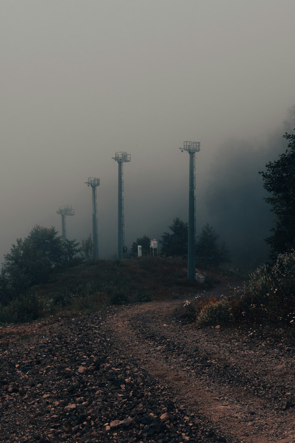 a group of tall towers