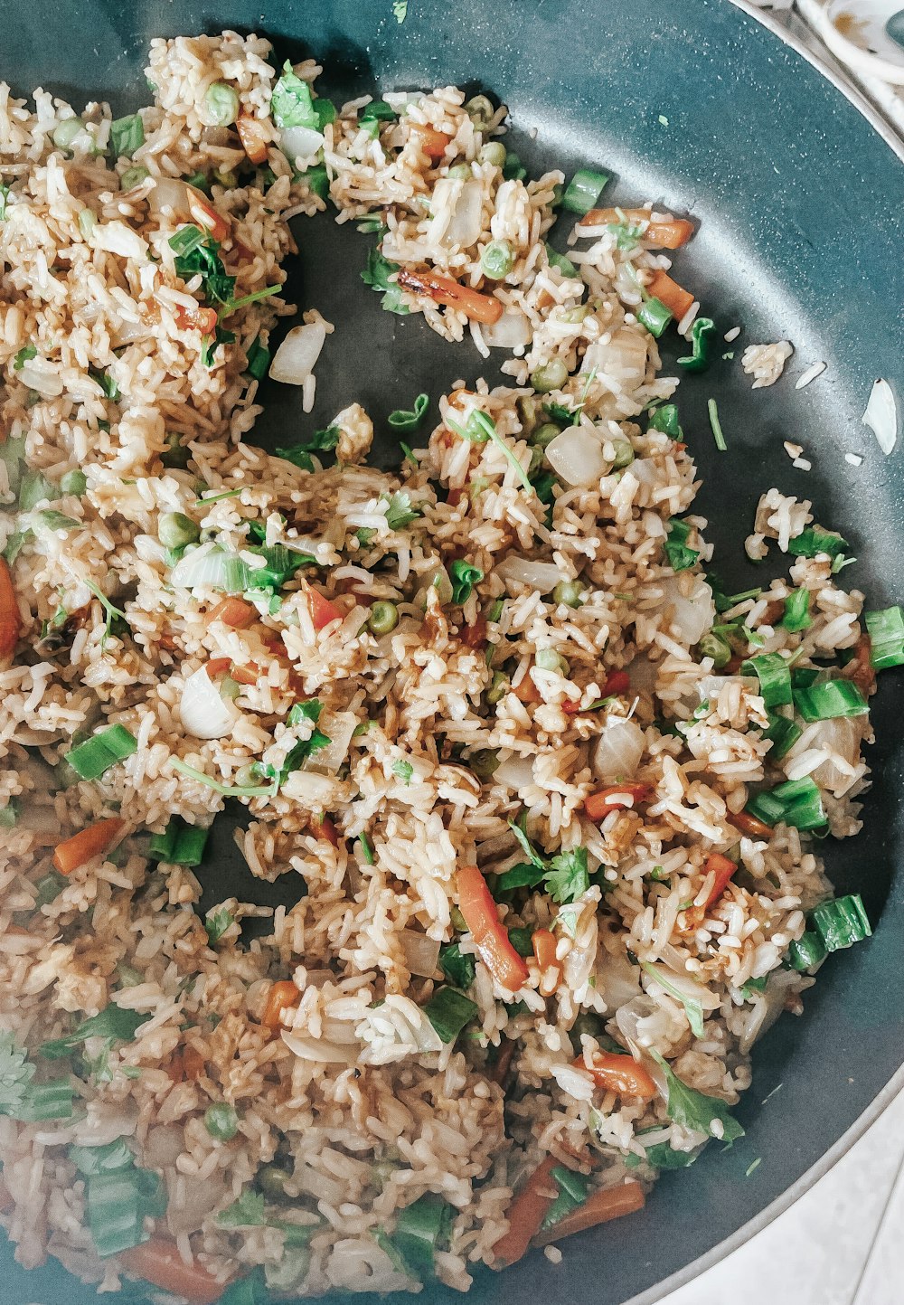 a bowl of rice and vegetables