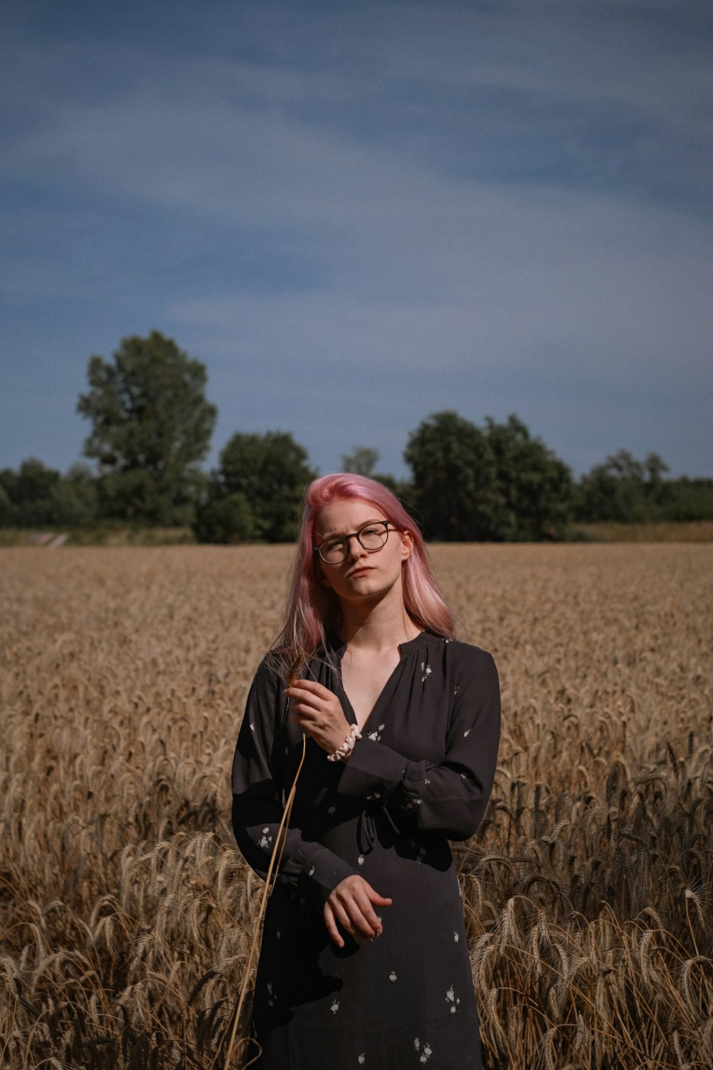 a person standing in a field