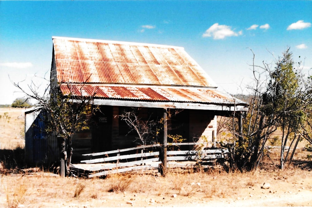 a building with a fence around it