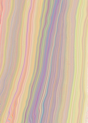 Colorful geometric patterns blending smoothly on a large canvas.