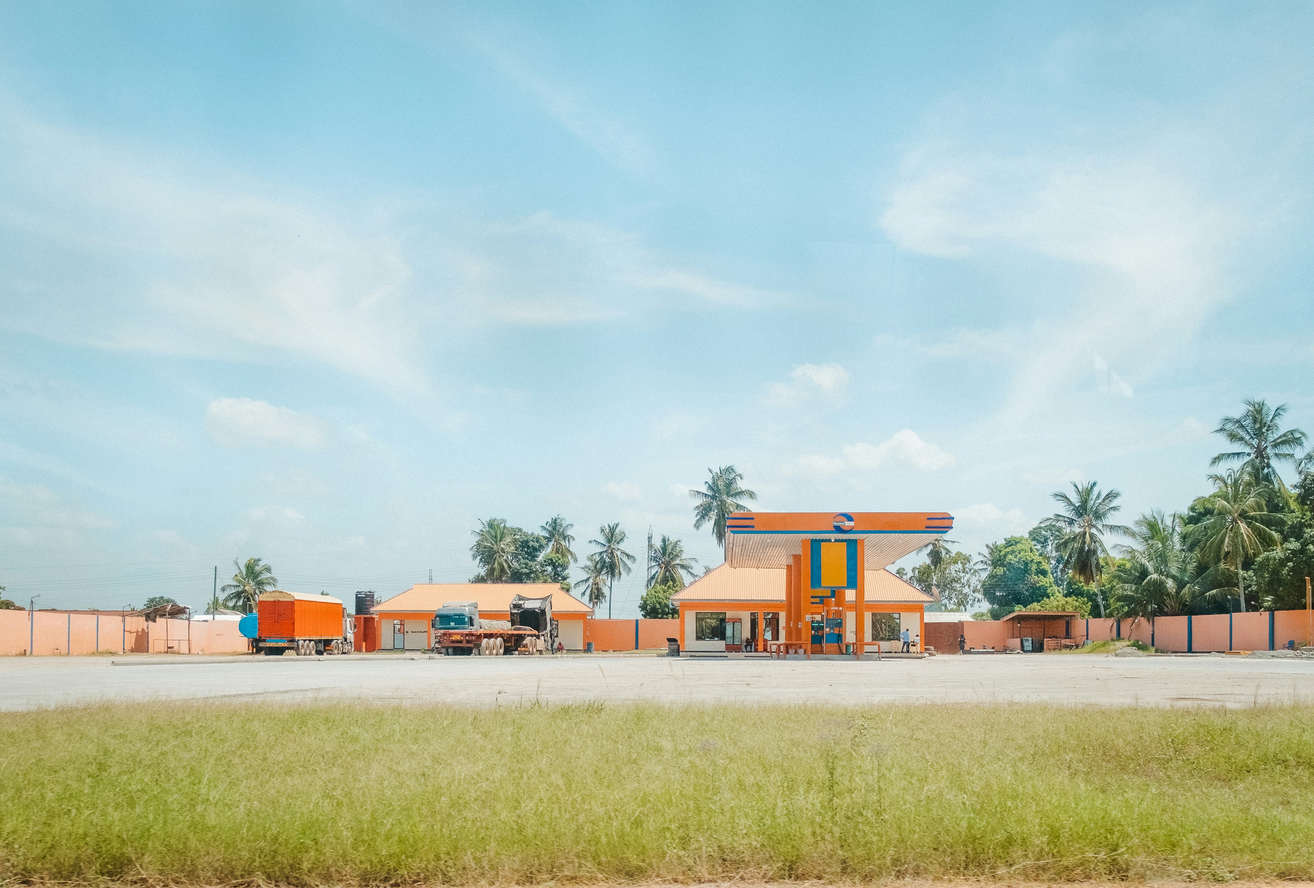 a building with a fence around it