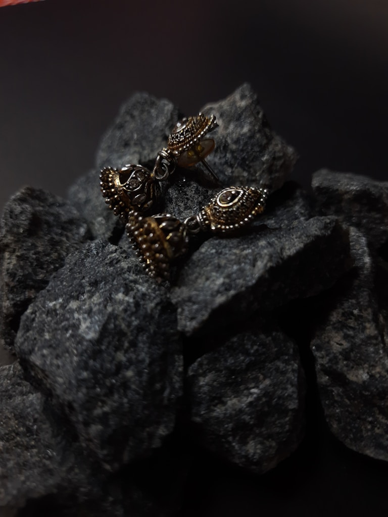 Carved Brass Jewellery Set