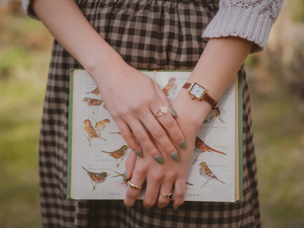 a person holding the hands together