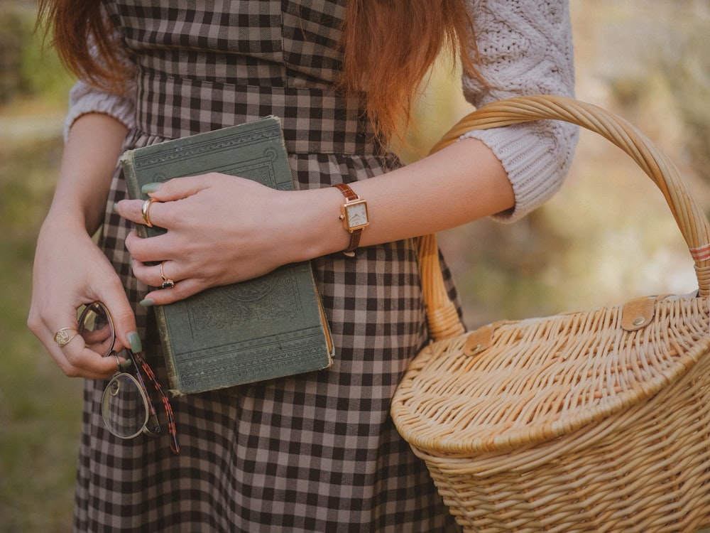 a person holding a book