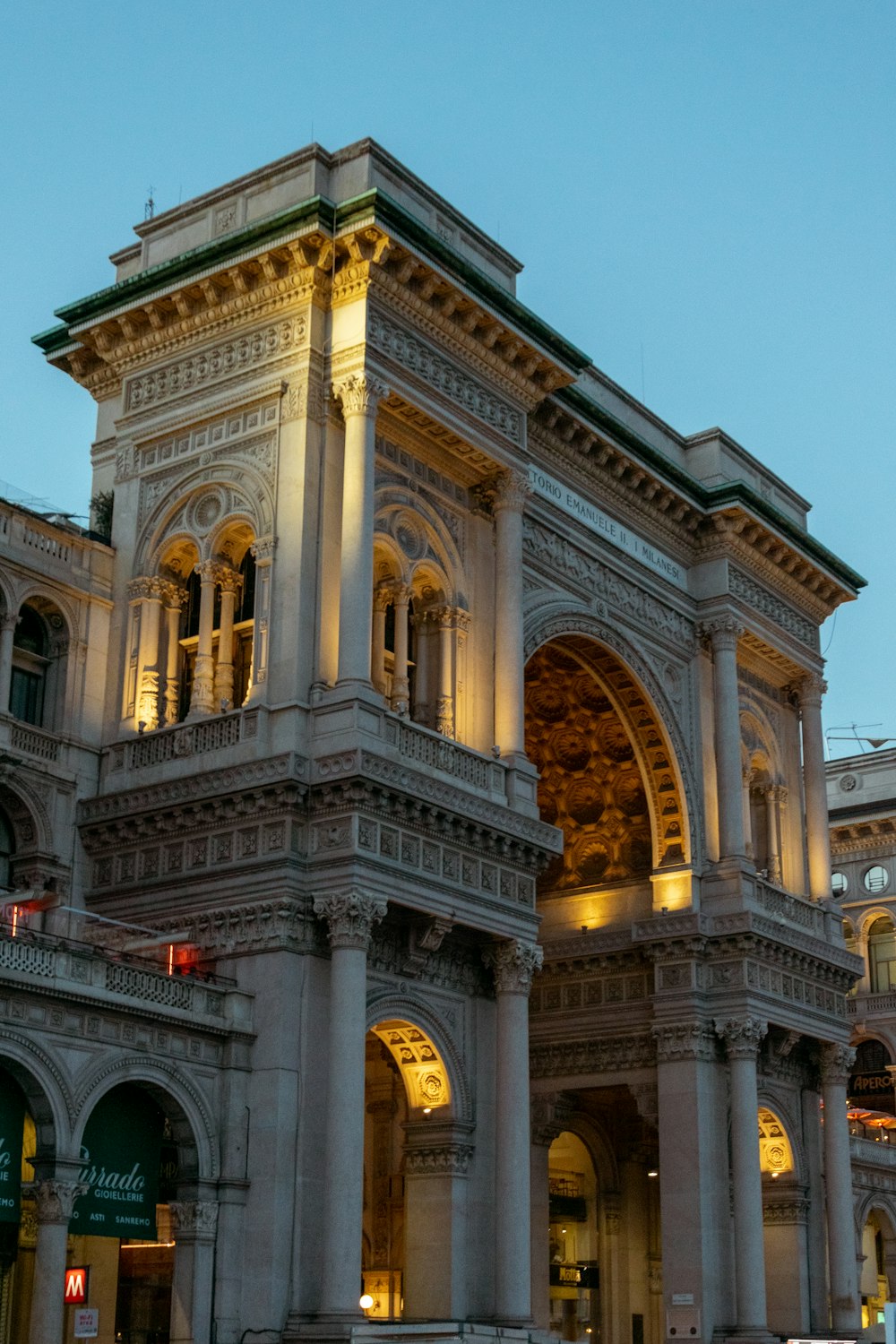 a building with columns and arches