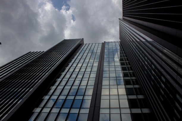 a low angle view of a building