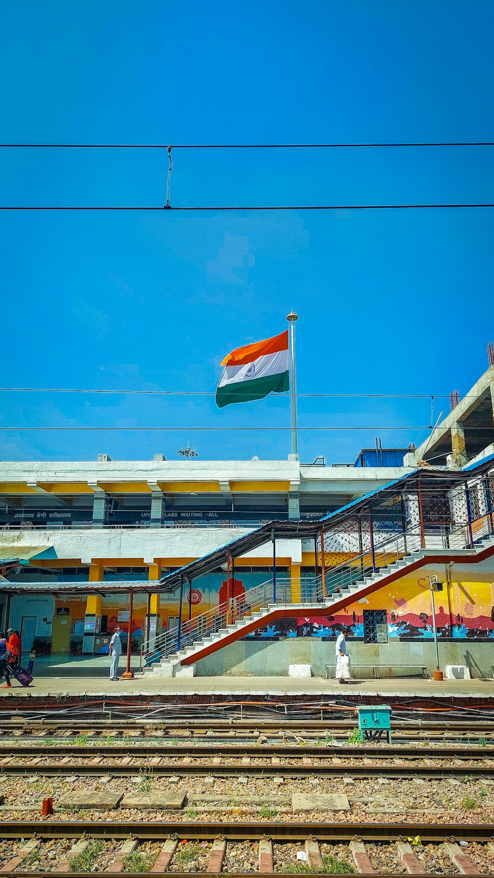 a flag on a pole