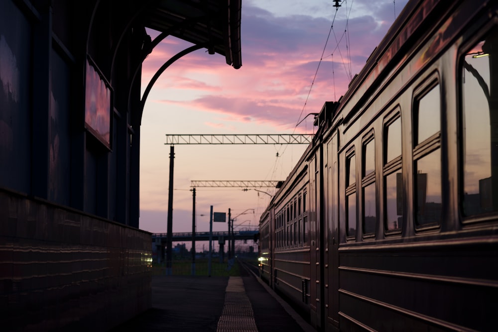 a train on the railway tracks