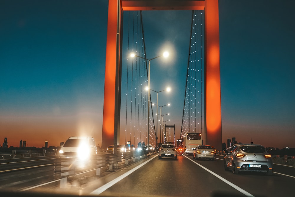 cars on a bridge