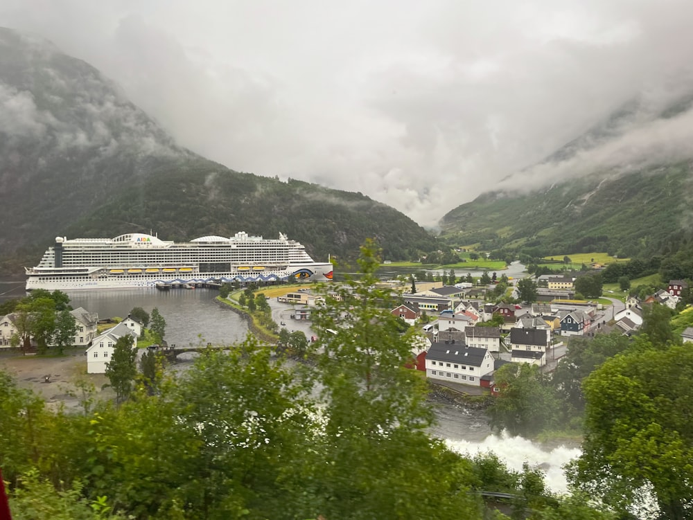 a city next to a river