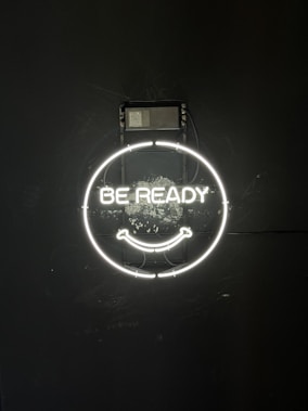 a logo with a face