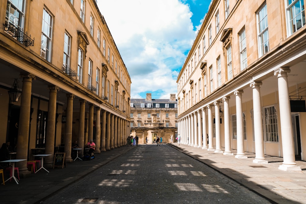 a street with buildings on both sides