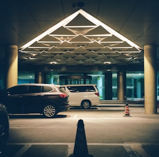 cars parked in a parking lot