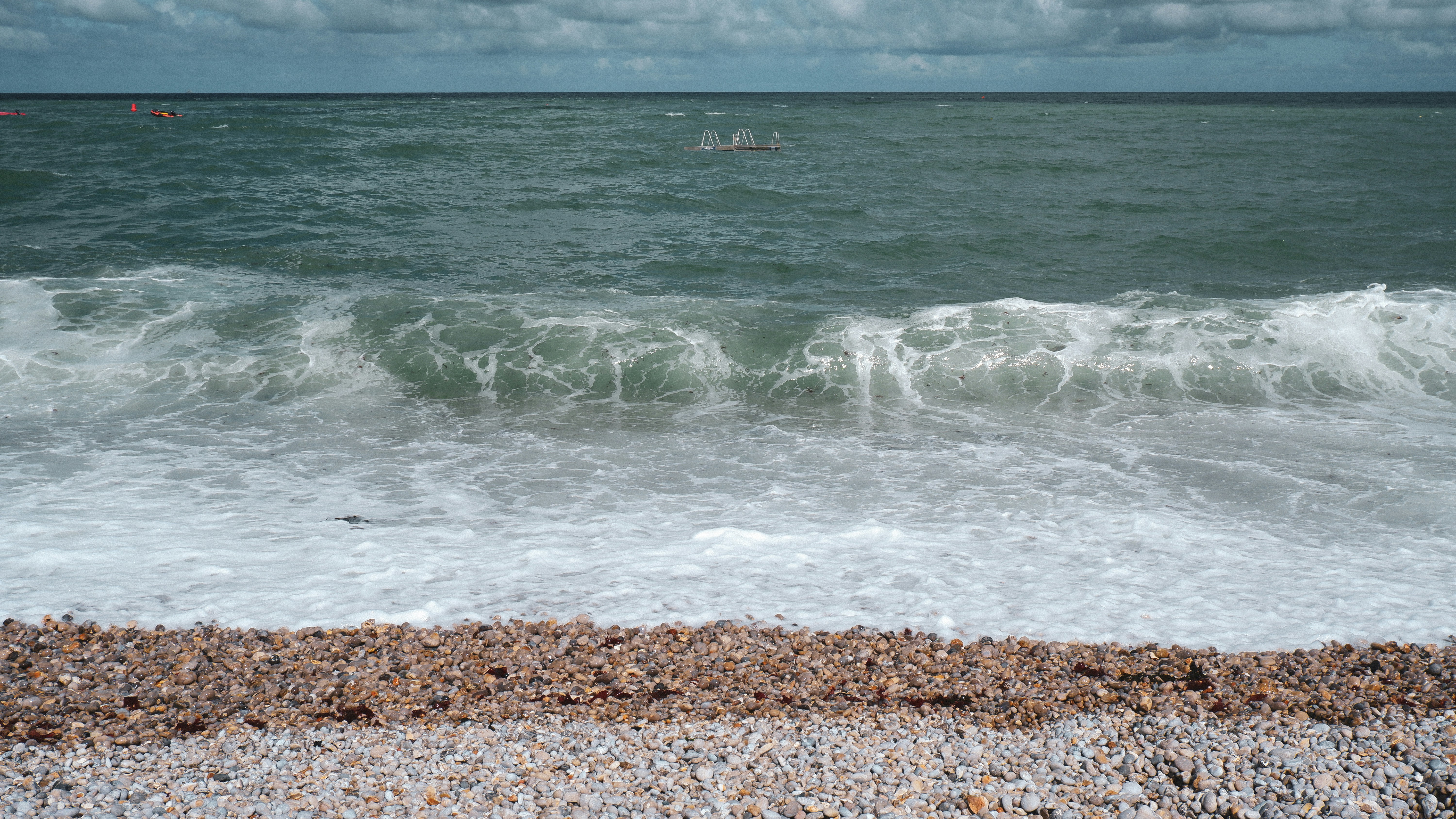 waves crashing on a beach