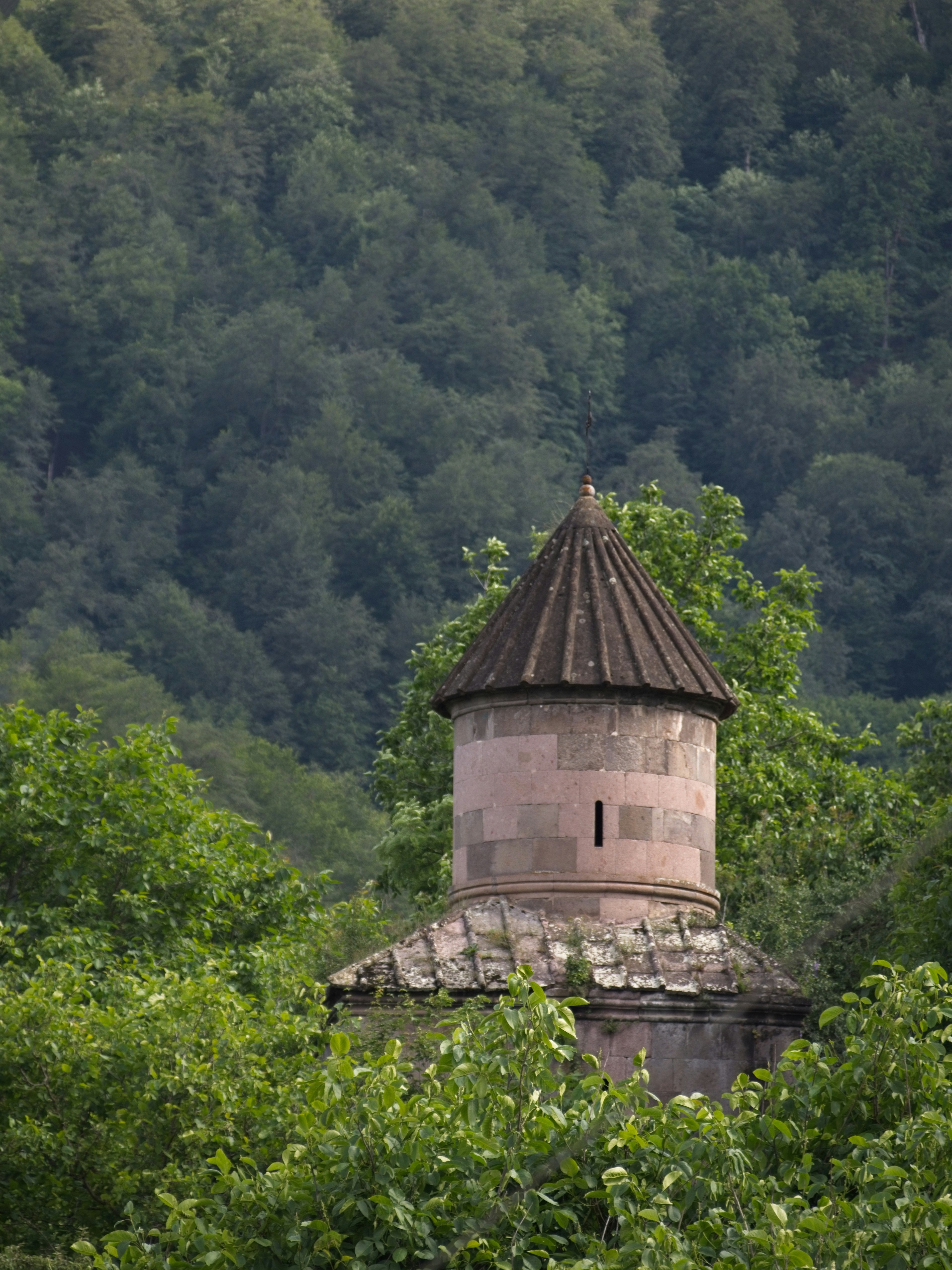 Ein Gebäude mitten im Wald