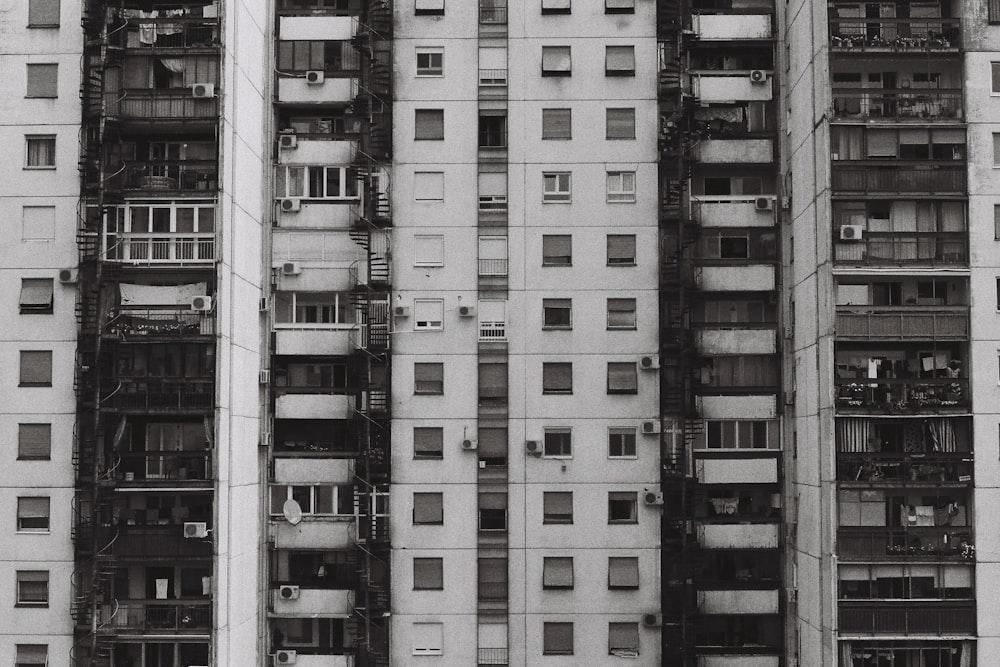 a tall building with many windows