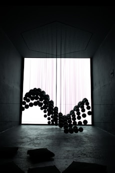 a group of balls in a room