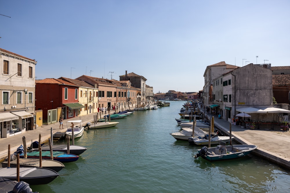 a body of water with boats in it and buildings around it