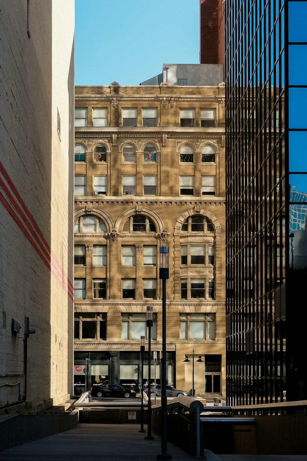 a building with many windows