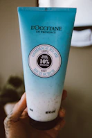 Artistic shot of limited edition eos scrub with unique color accents.