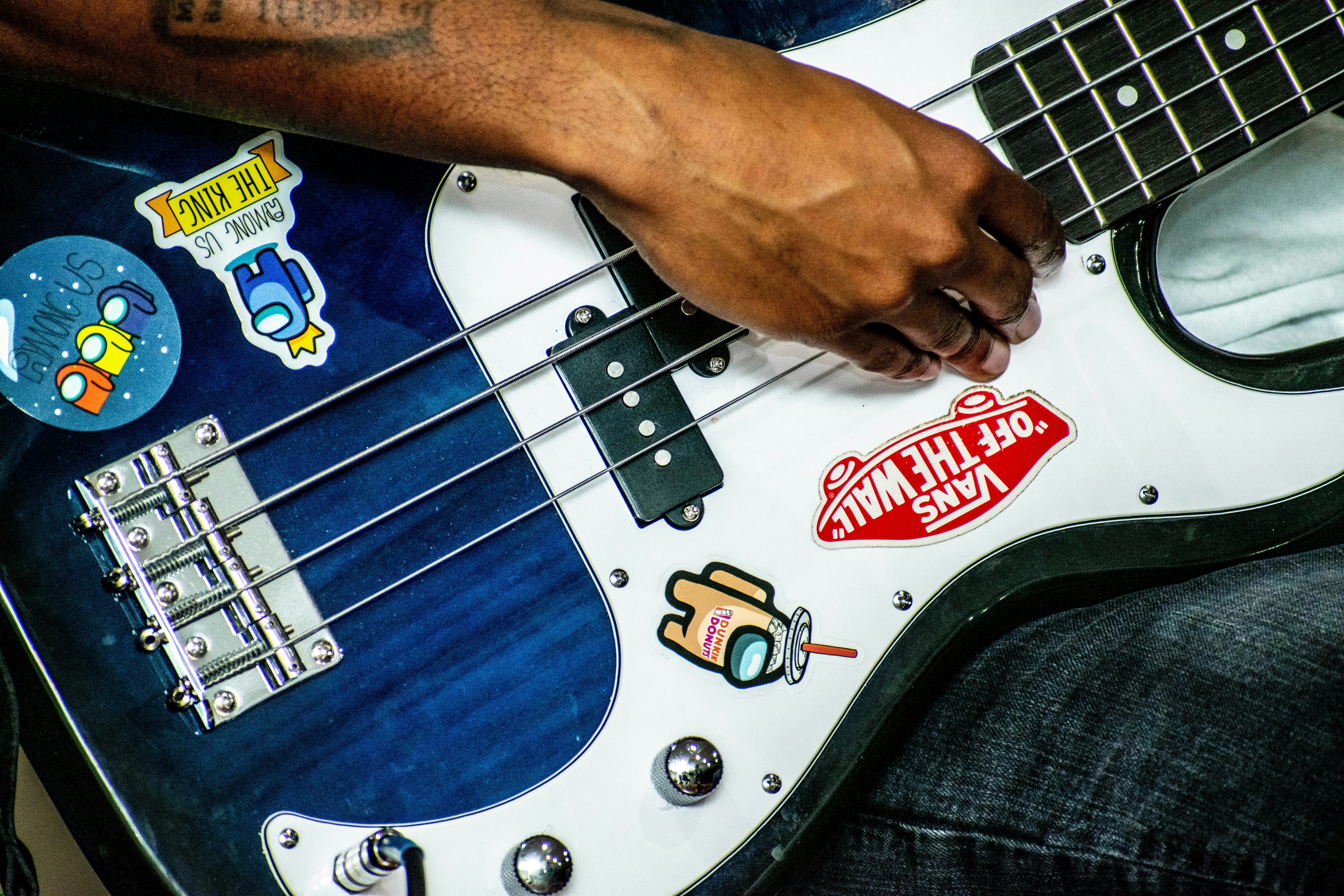 a person holding a guitar