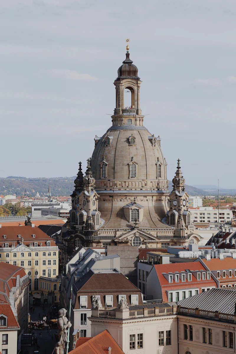 The Frauenkirche dome over Dresden's Neumarkt