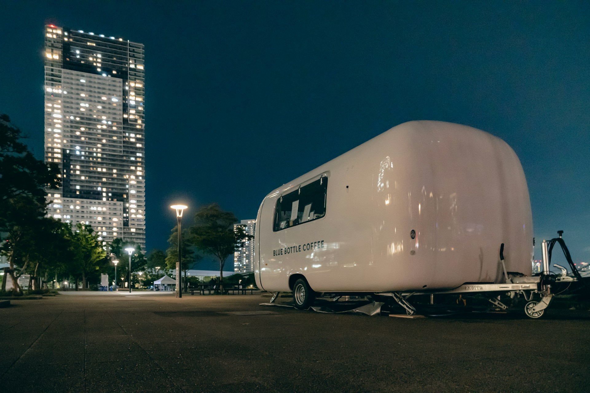 a large white trailer
